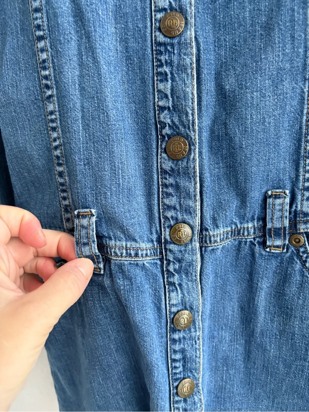 Vintage polo jeans co. Ralph Lauren Blue denim dress